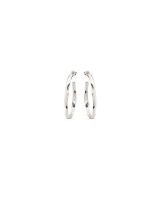 Metal Clad Open Hoop Earrings