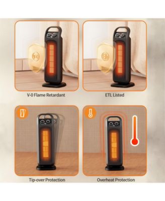 Space Heater 1500W Electric Heater Portable PTC Ceramic Heater for Bedroom, Office, and Other Rooms