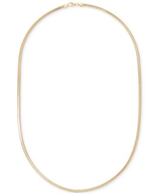 Diamond Cut Snake Chain 18" Necklace (3mm) in 10k Yellow Gold