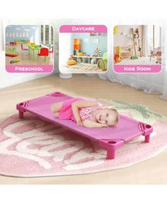Pack of 6 Kids Stackable Naptime Cot 52" L x 23" W Daycare Rest Mat