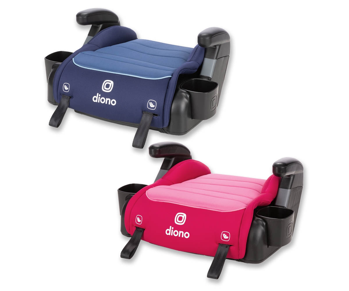 Diono Toddler Connect3 Rxt Backless Booster, Slim Fit 3-Across,/Pink Cotton Candy, Latch - Blue surge /pink cotton candy