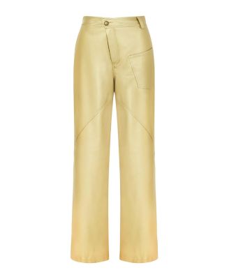 Women's High Waist Faux Leather Pants