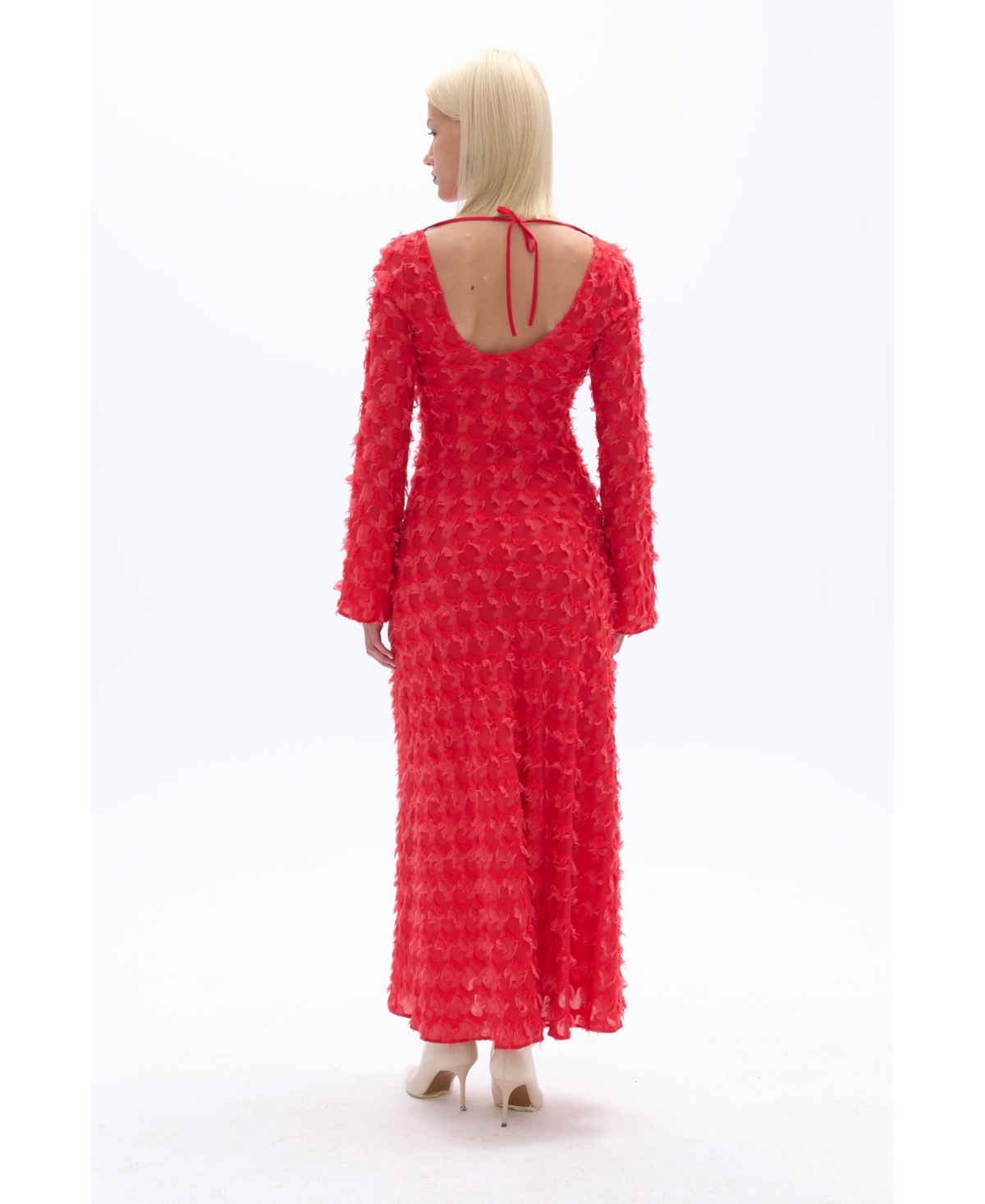 Nocturne Women's Backless Long Sleeve Maxi Dress