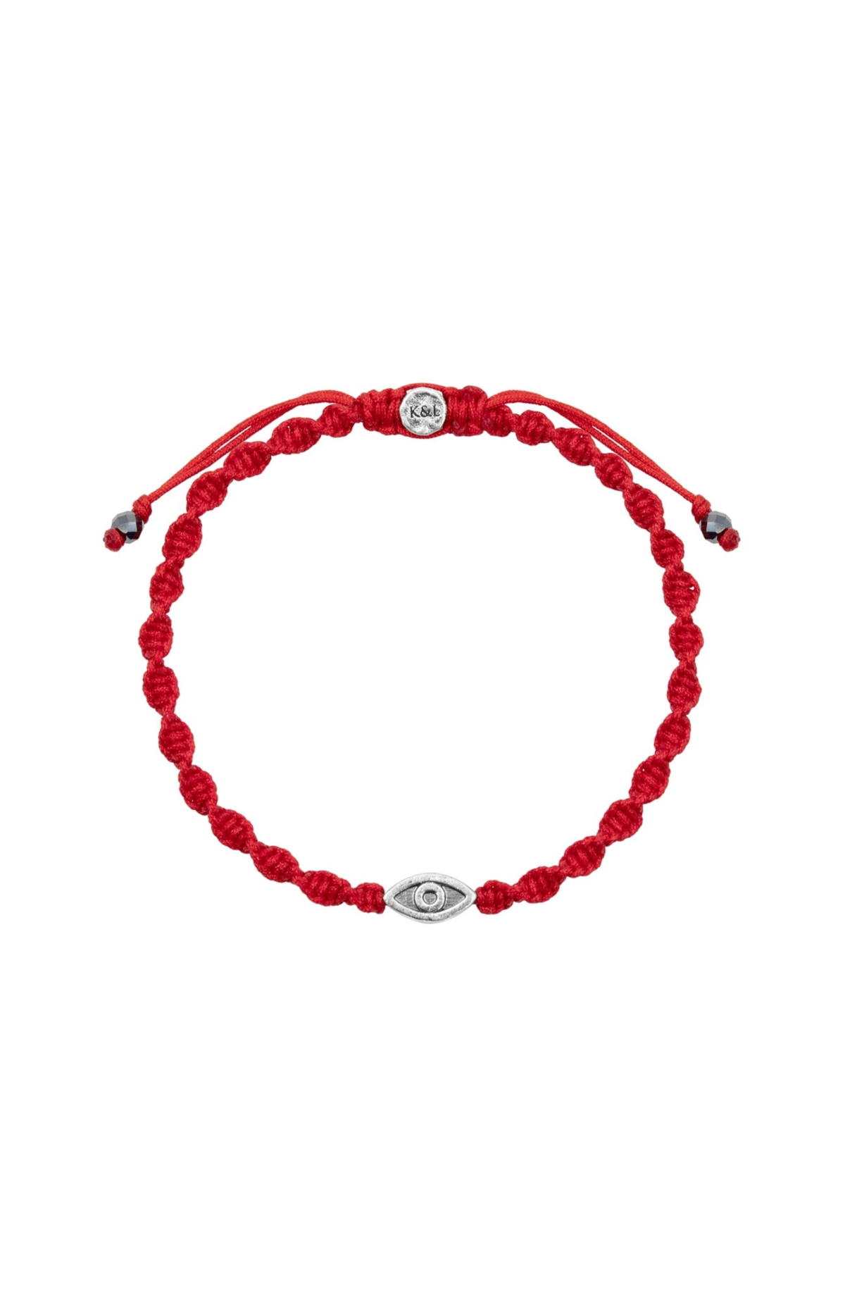 Ancient Protection - Red String Evil Eye Bracelet - Silver