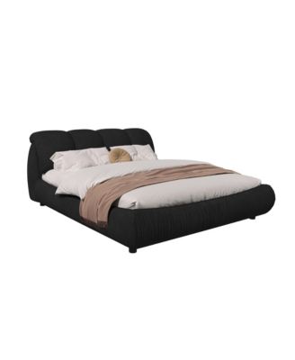 Streamdale King Upholstered Bed with Padded Headboard and Sturdy Slats