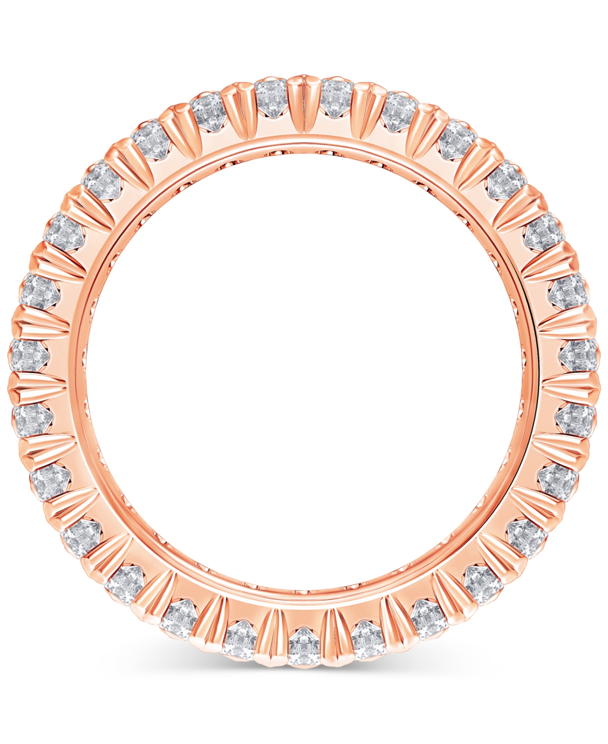 Macy's Diamond Double Row Eternity Ring (3 Ct. T.w.) In Platinum, 14k White Gold, 14k Gold, Or 14k Rose Gol In Rose Gold