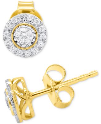 2-Pc. Set Lab-Grown Diamond Pendant Necklace & Matching Stud Earrings  (1/2  ct. t.w.) in Sterling Silver or 14K Gold-Plated Sterling Silver