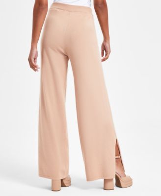 Slit Knit Pants ベージュ34 Bar III Women's Sweater-Knit Slit-Hem Pants, Exclusively at Macy's