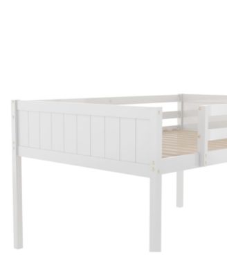 Streamdale Full Size Wood Low Loft Bed with Ladder