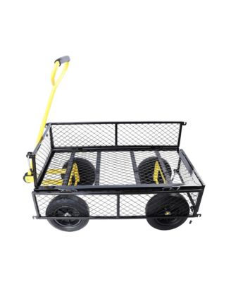 Solid Wheels Garden Cart for Easy Firewood Transport