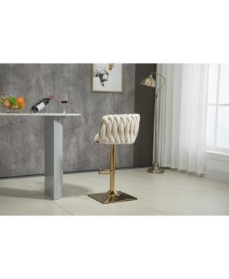 Streamdale Vintage Bar Stools With Back And Footrest Counter Height Dining Chairs