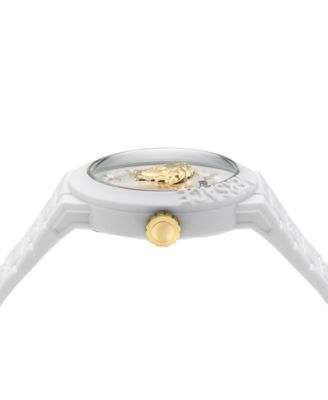 Men's Swiss V-Pop White Silicone Strap Watch 43mm