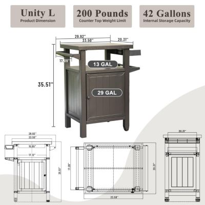 Streamdale Versatile Grill Cart Premium Metal, Ample Storage, Mobile Workspace