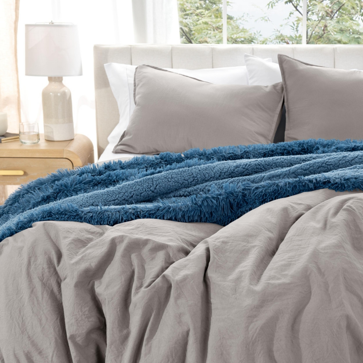 Bare Home Ultra-Soft Sand washed Duvet Cover & Sham Set