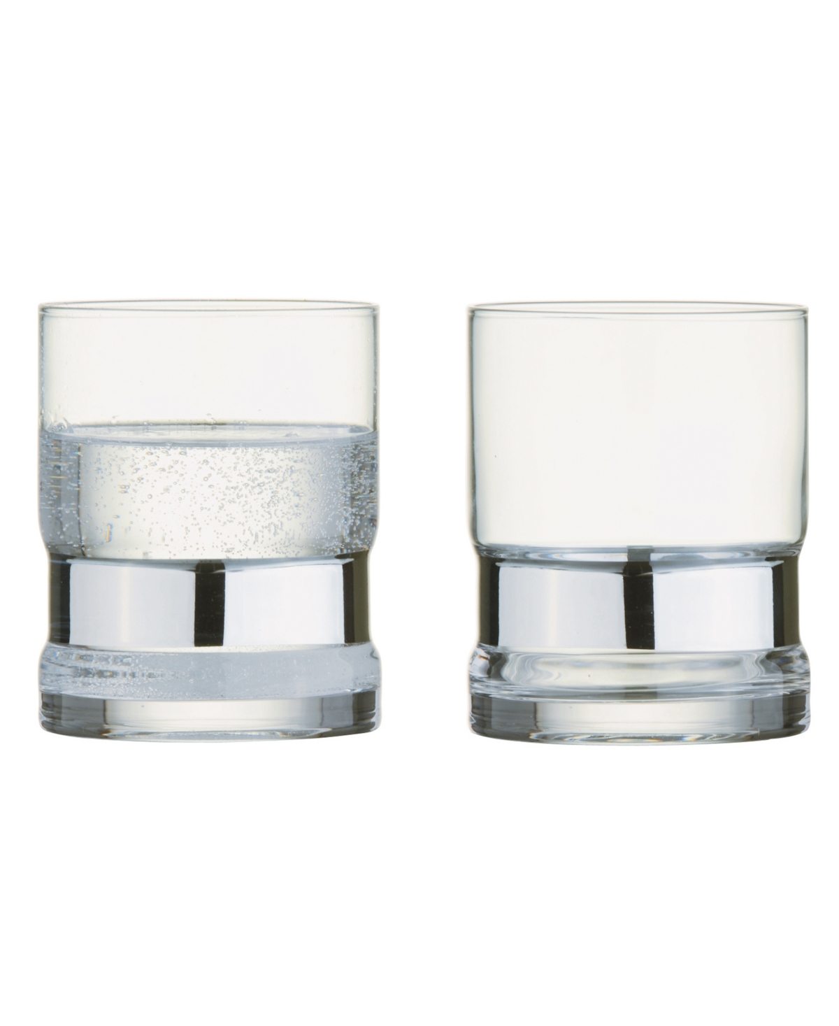 Anton Studio Designs Soho Double Old Fashioned Tumblers, Set Of 2 In Silver