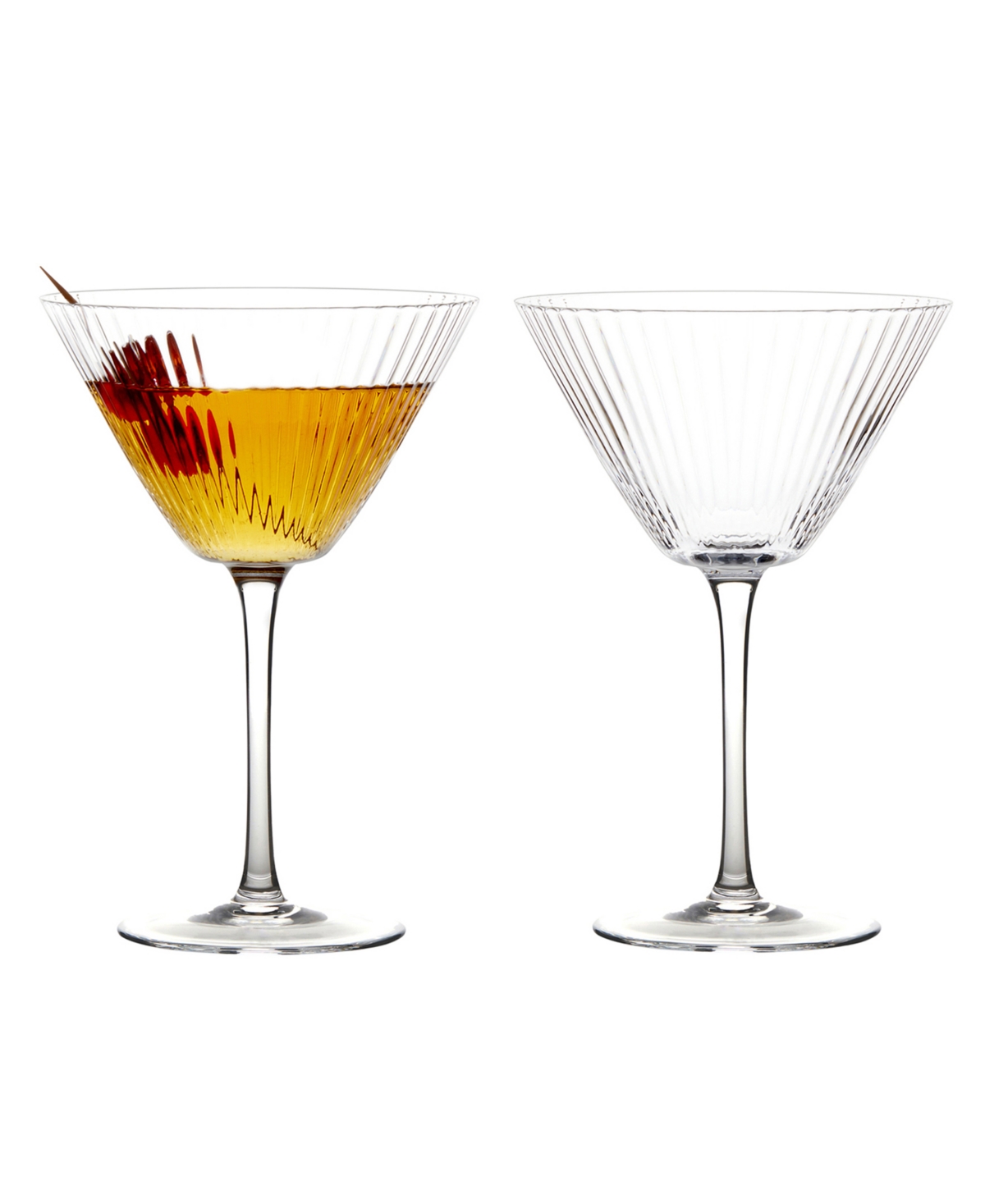Anton Studio Designs Empire Clear Cocktail Glasses, Set Of 2 In Clear