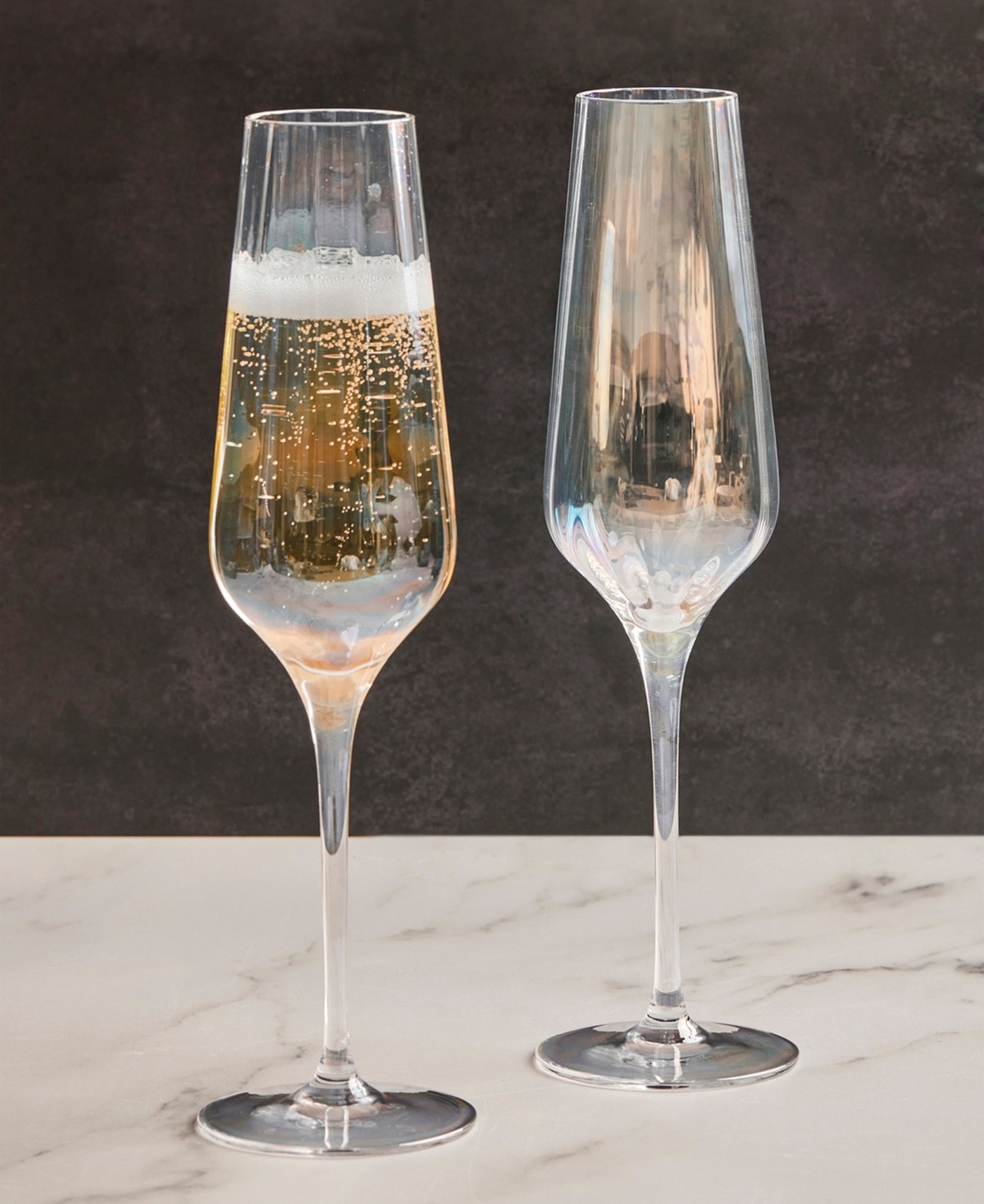 Anton Studio Designs Palazzo Champagne Flutes, Set Of 2 In Multicolor