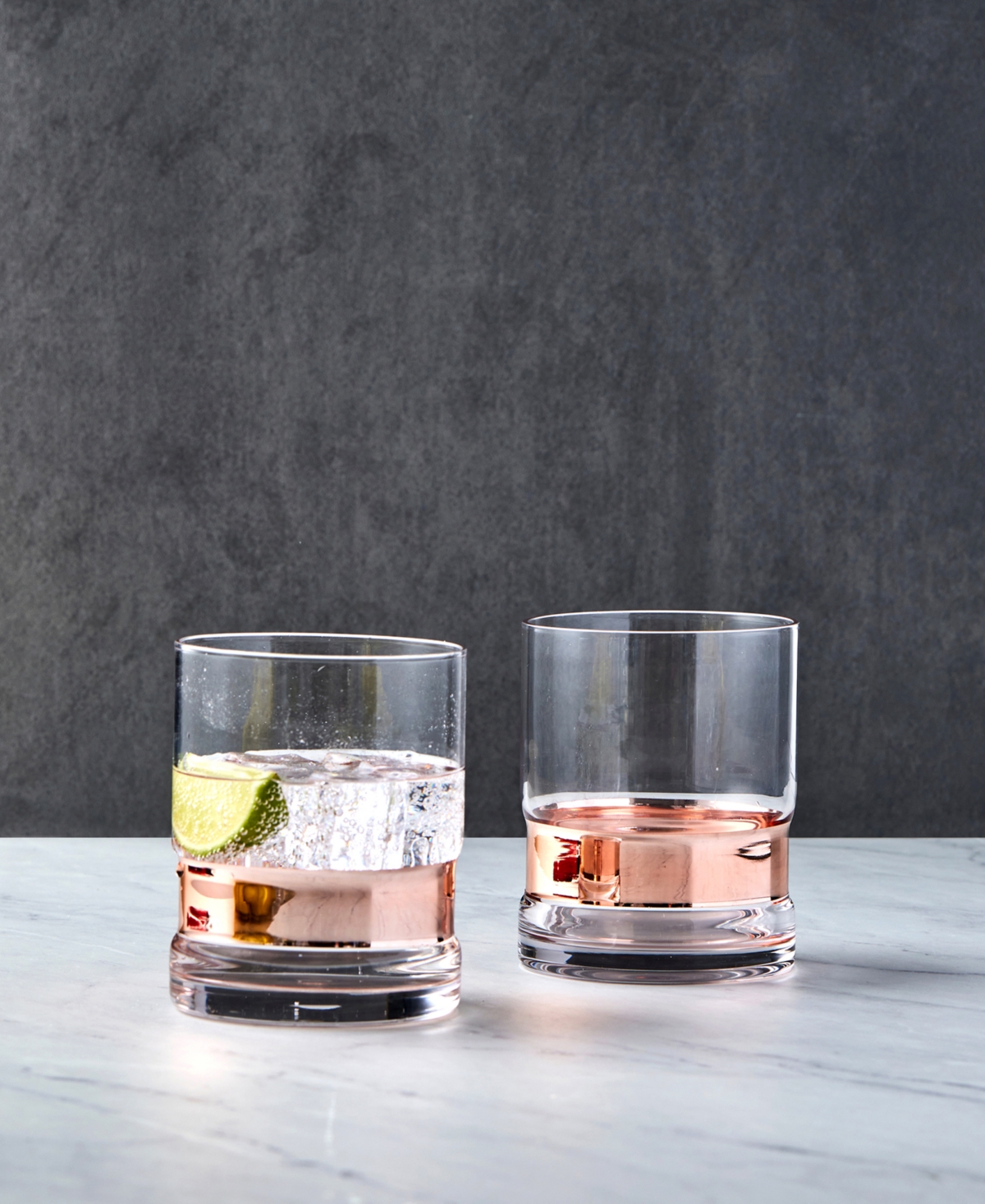 Anton Studio Designs Soho Double Old Fashioned Tumblers, Set Of 2 In Bronze