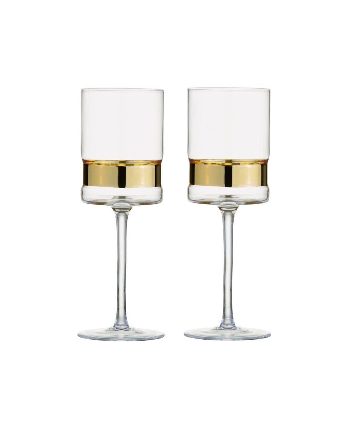 Anton Studio Designs Soho Wine Glasses, Set Of 2 In Gold