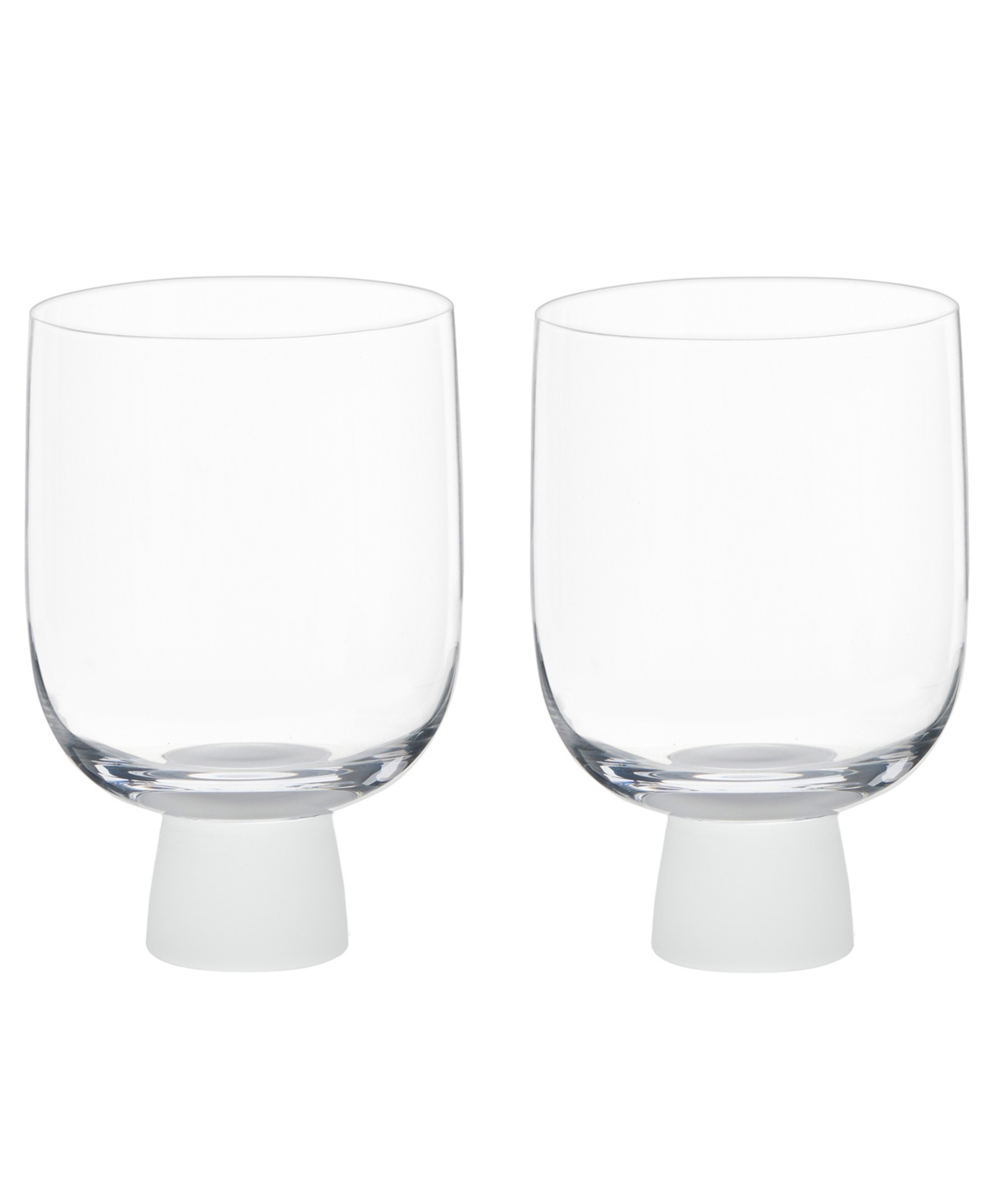 Anton Studio Designs Oslo Double Old Fashioned Tumblers Frost, Set Of 2 In Clear