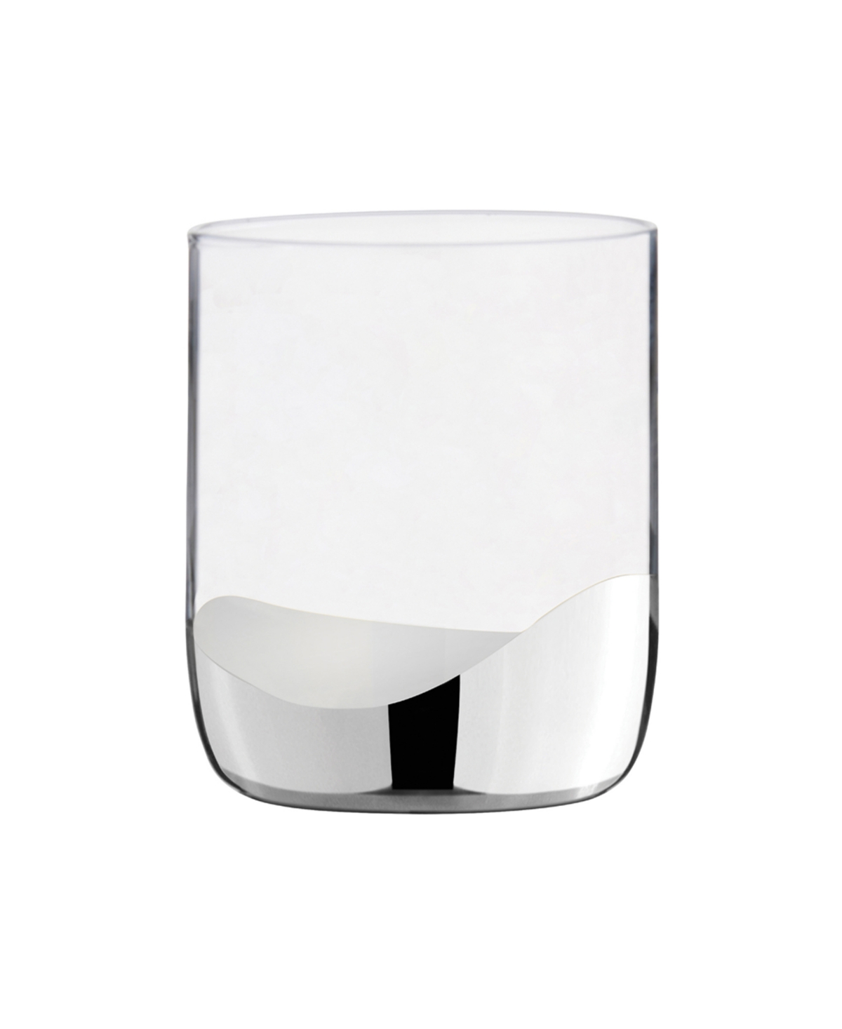 Anton Studio Designs Wave Double Old Fashioned Tumblers, Set Of 2 In Silver