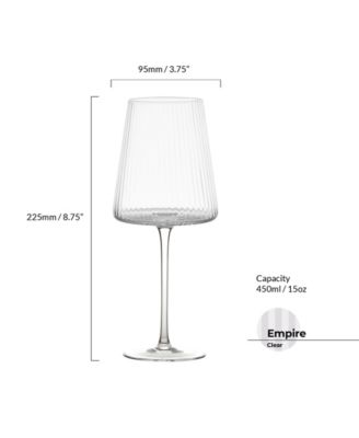 Empire Clear Wine Glasses, Set of 2