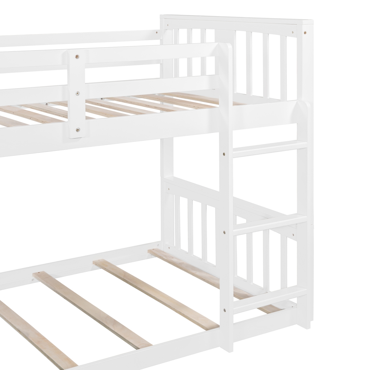 Twin Over Twin Bunk Bed with Slide and Ladder