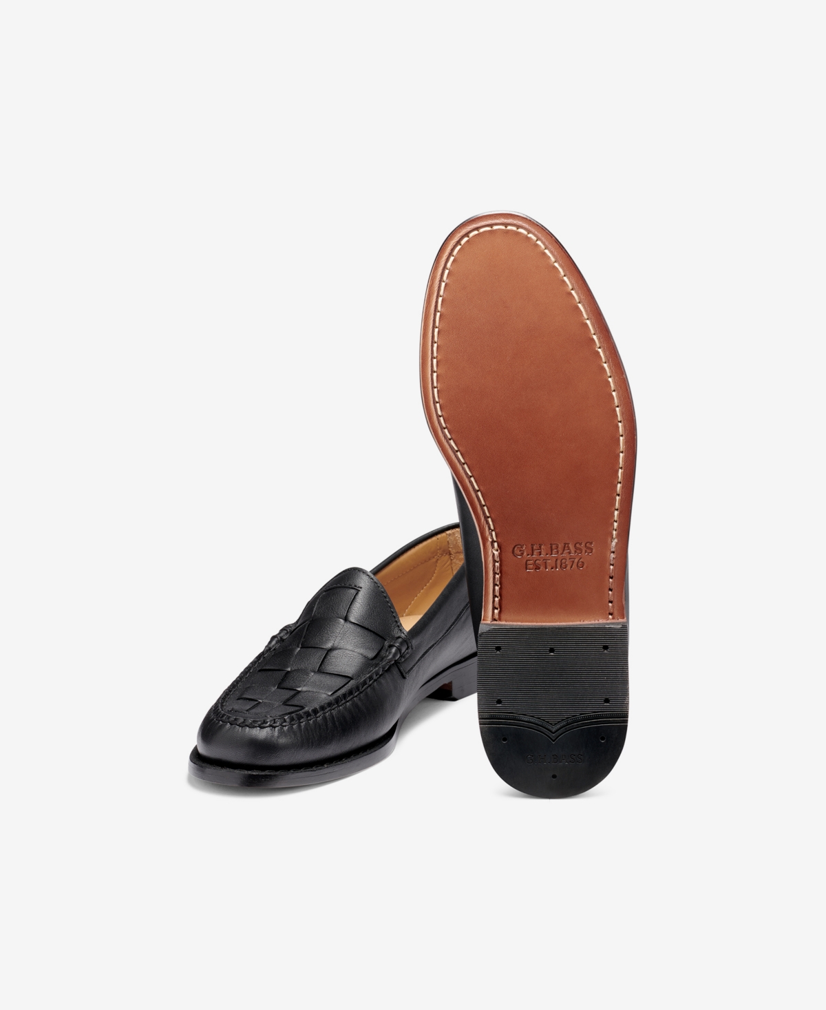 Gh Bass Men's Larson Woven Weejuns Loafer In Black
