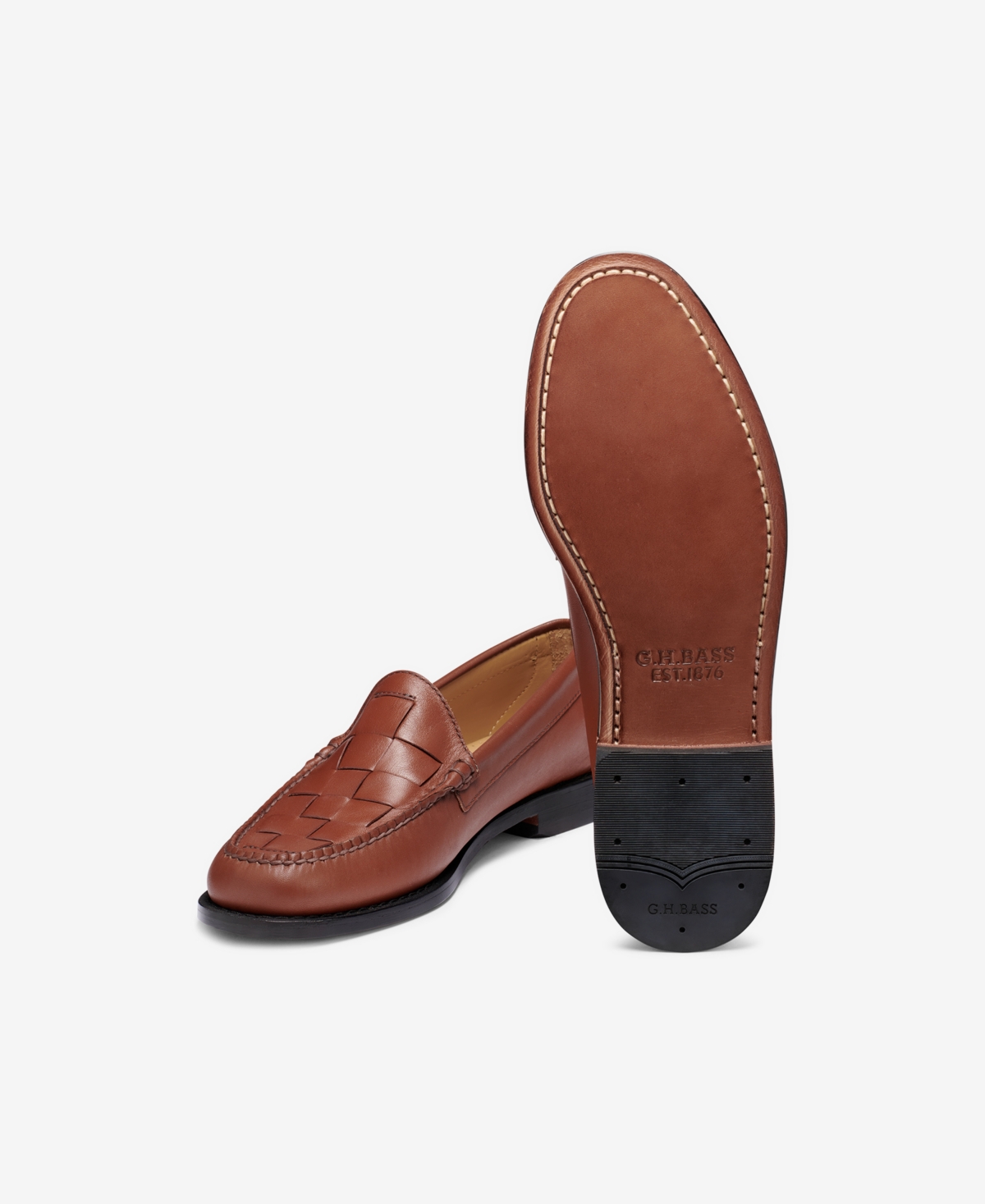 Gh Bass Men's Larson Woven Weejuns Loafer In Dark Tan