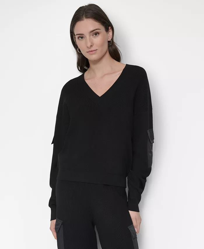 Women's Cargo V-Neck Sweater