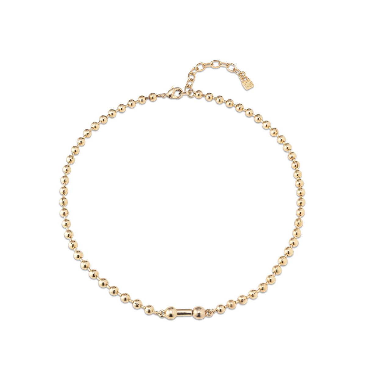 Unode50 18k Gold Plated Cylindrical Charm Necklace In Gold