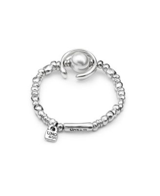 Sterling Silver Round Beads Cultivated Pearl Bracelet