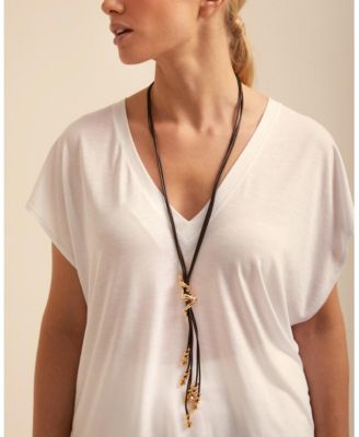 Brown Leather Cords Necklace