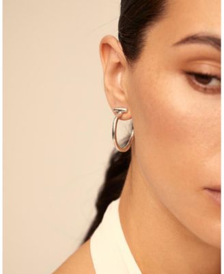 Metal Clad Hoop Earrings
