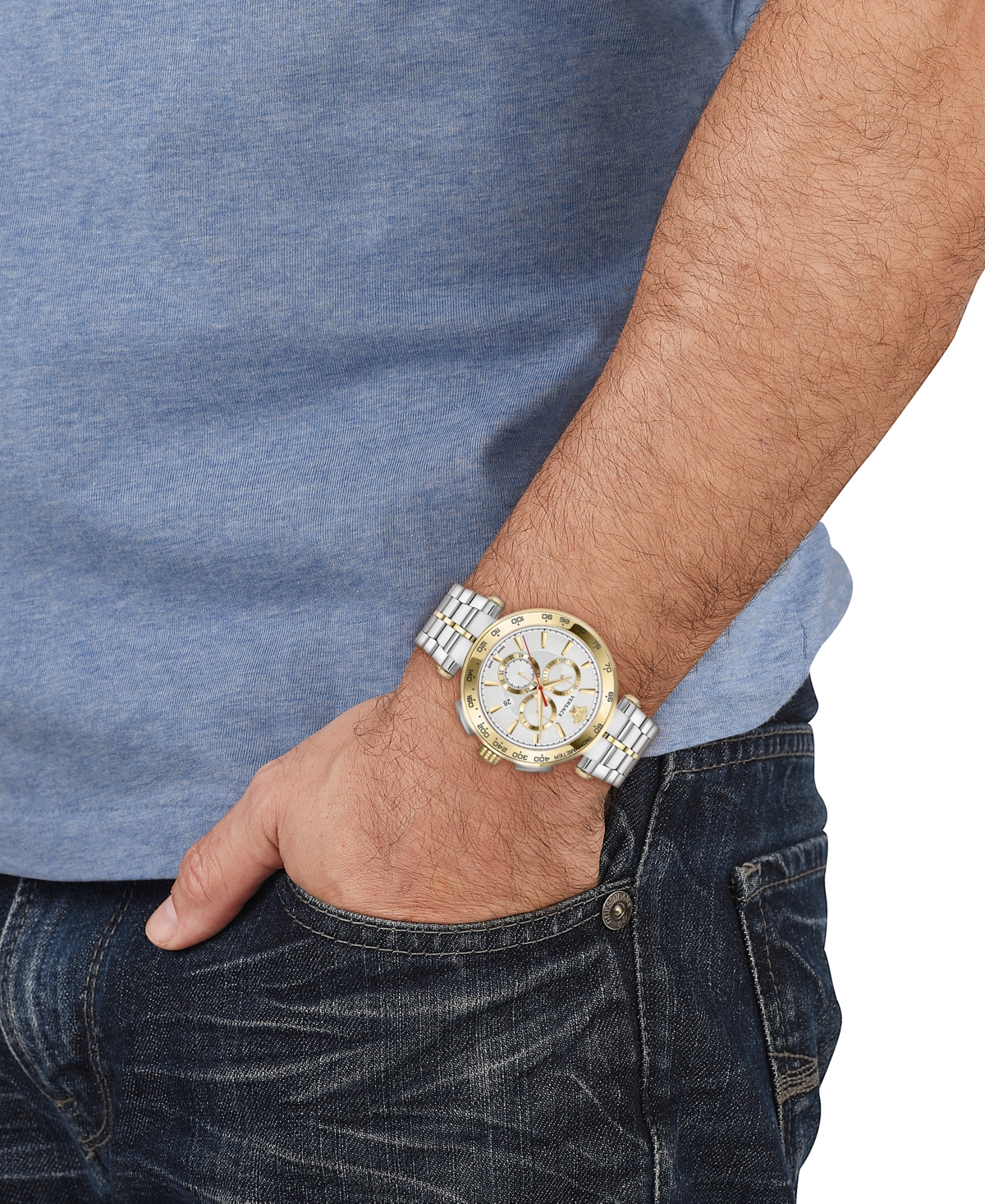 Versace aion chronograph bracelet watch 45mm new arrivals