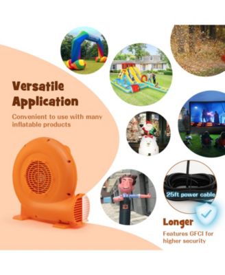 550W Air Blower (0.7HP) for Inflatables with 25 feet Wire and GFCI Plug