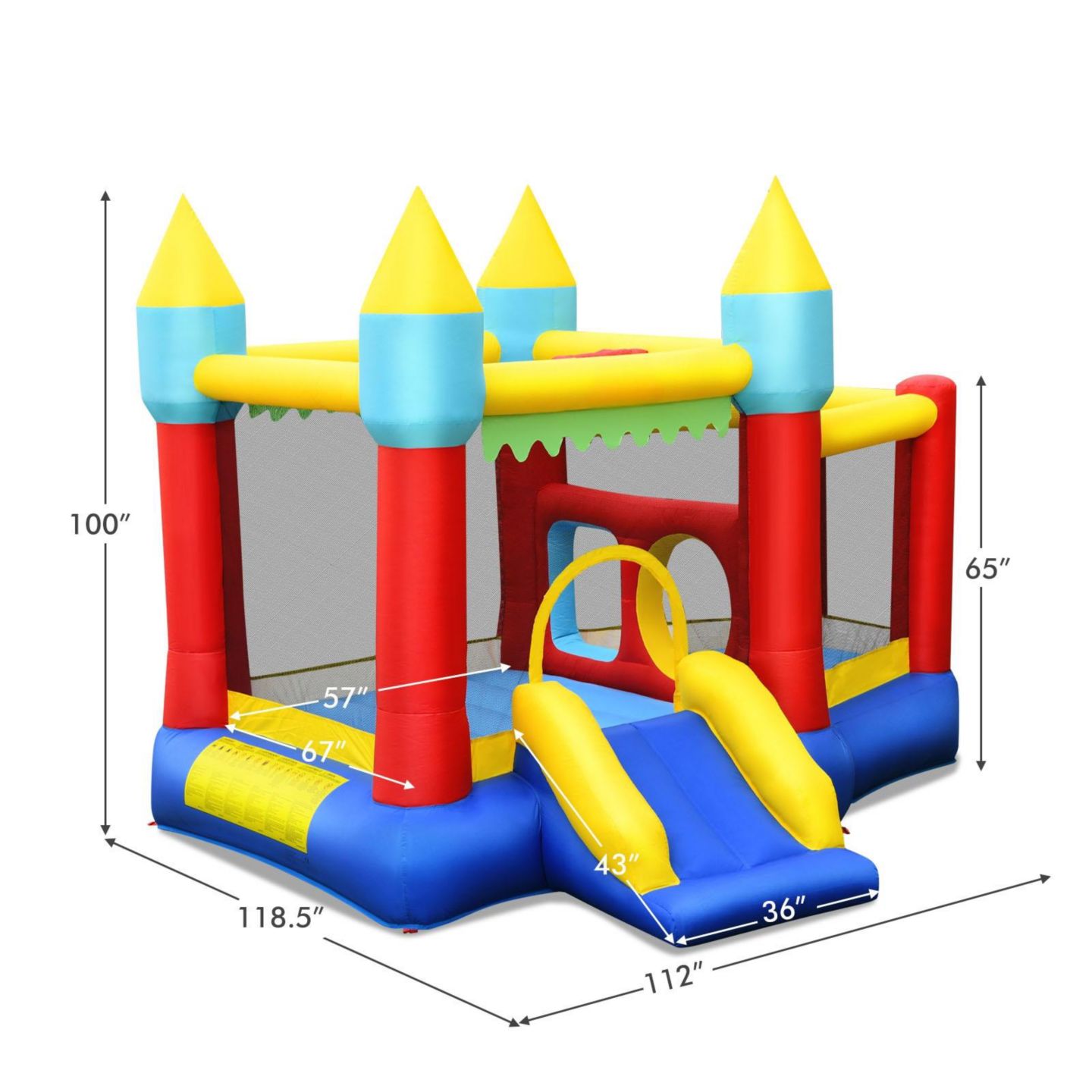 Детская игрушка GOUUN Inflatable Bounce Slide Jumping Castle Without Blower — фото 4