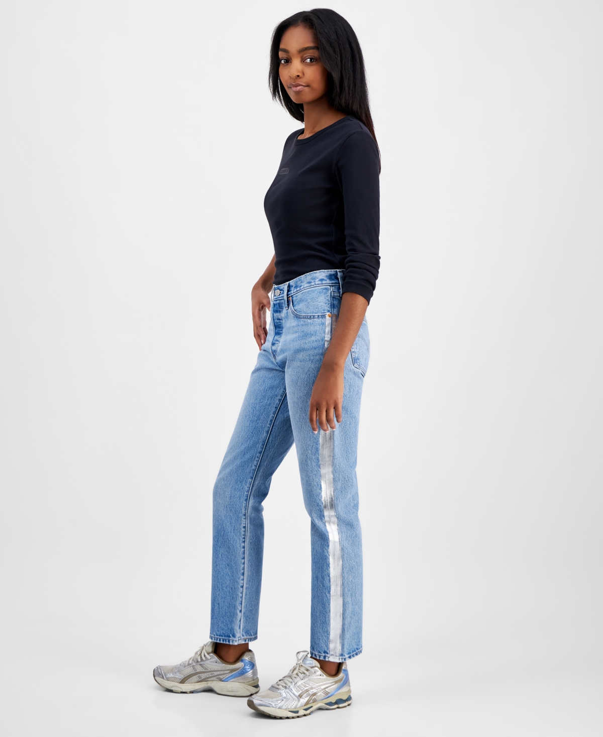 Levi's Women's 501 Original-fit Straight-leg Jeans In Shine Theo