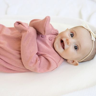 Baby Girls Gowns with Mitten Cuffs, 4-Pack