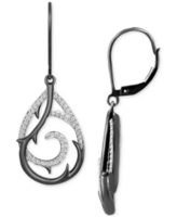 Disney Enchanted Vault Diamond Maleficent Earrings (1/5 ct. t.w.) in Black Rhodium-Plated Sterling Silver - Black Rhodium-Plate