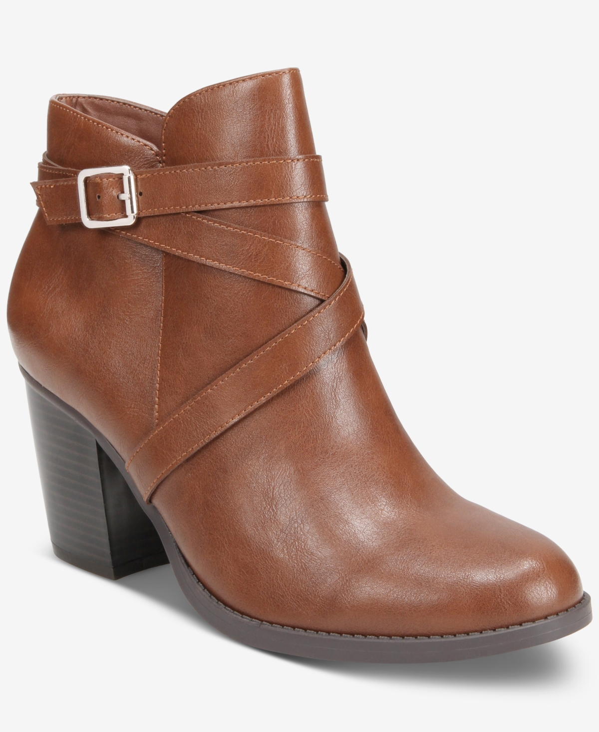 Style & Co Women's Zetaa Strappy Belt-Heel Booties, Created for Macy's