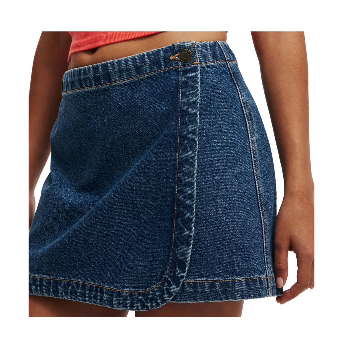 Women's Cotton On Wrapped Denim Mini Skirt