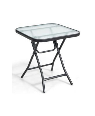 18 Inch Square Patio Bistro Table with Rustproof Frame