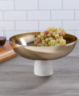 Pedestal Bowl on Marble Stand