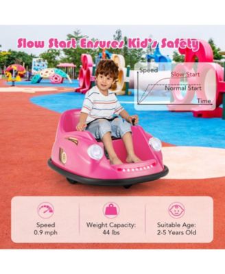 Ride on Bumper Car for Kids with Remote Control 360 Degree Spin LED Light