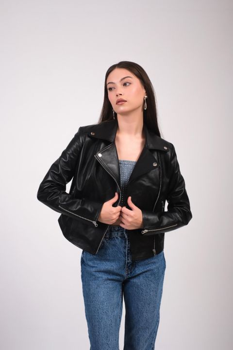 Женские куртки Furniq UK Leather Jacket, Black