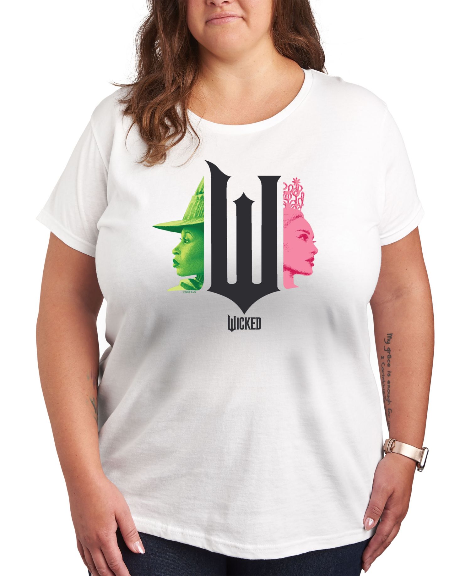 Plus Size Wicked Elphaba Glinda Graphic Tee