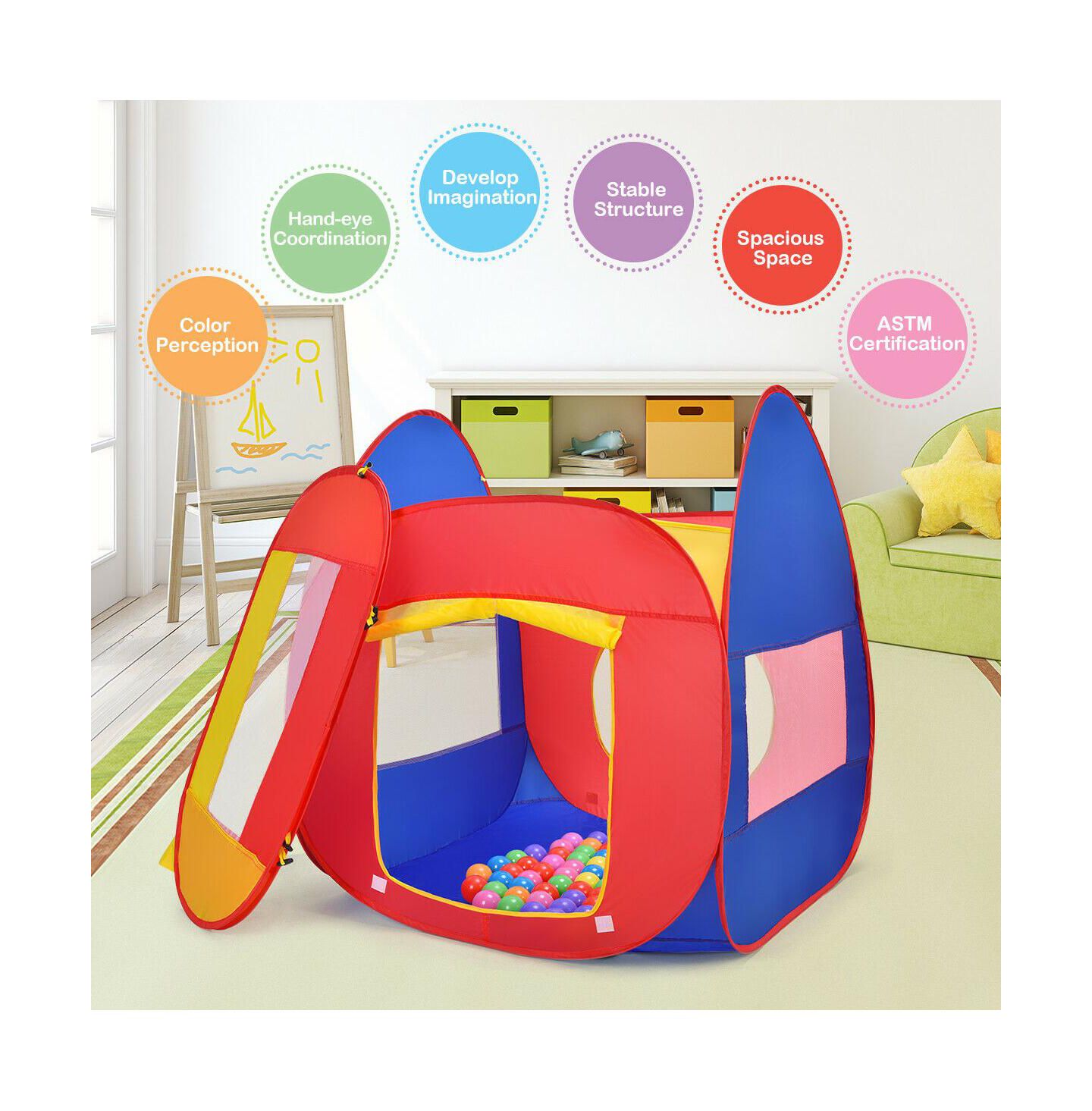 Детская игрушка HONGGE Portable Kid Play House Toy Tent with 100 Balls — фото 4