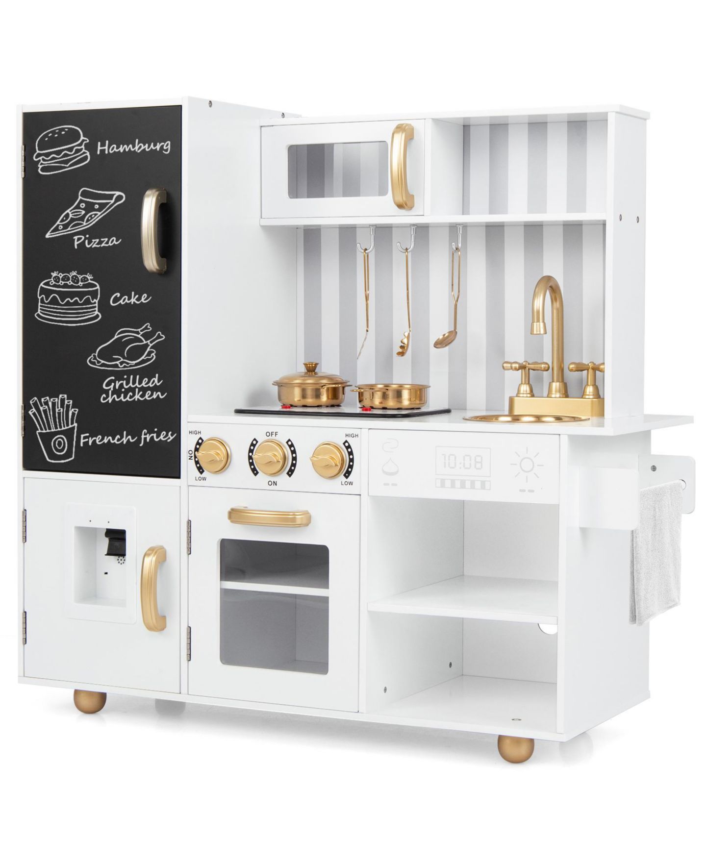 Детские игрушки HONGGE Real Sounds and Lights 7-Piece Play Kitchen, Ages 3-8 — фото 2