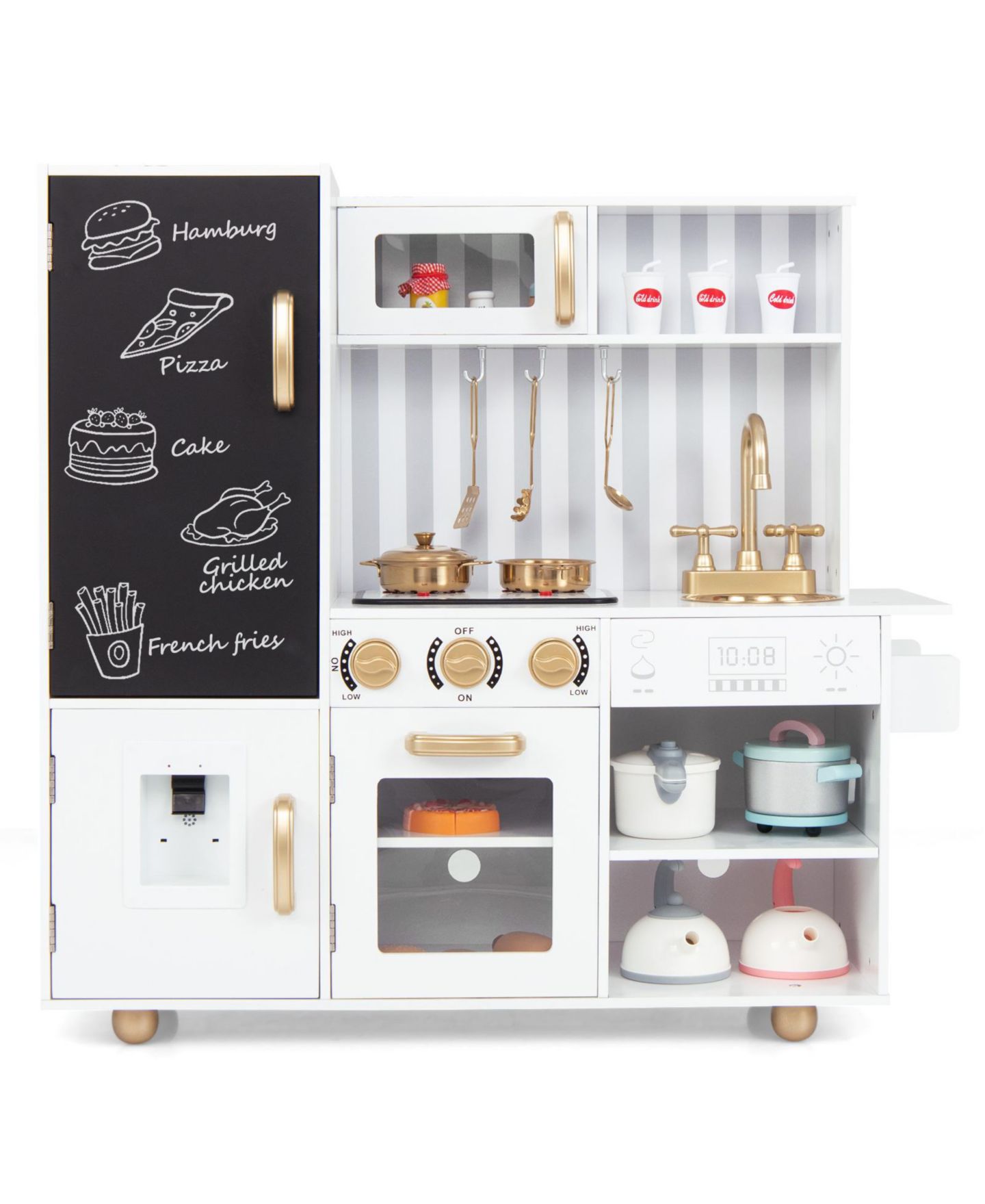 Детские игрушки HONGGE Real Sounds and Lights 7-Piece Play Kitchen, Ages 3-8 — фото 1